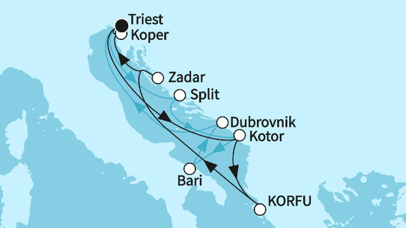 Kreuzfahrt Routenbild